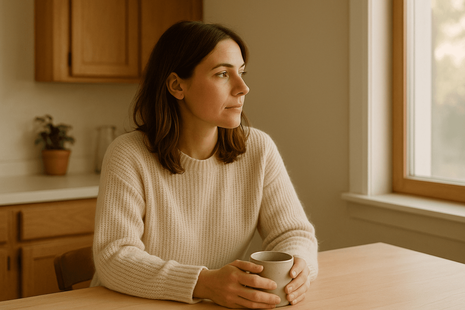 Rachel at home.